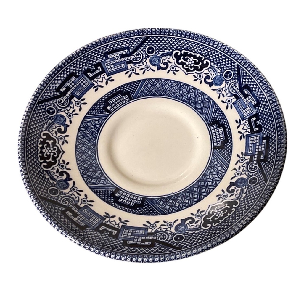 Blue Willow Saucer Plate Blue White Excellence Chinoiserie 5.75"